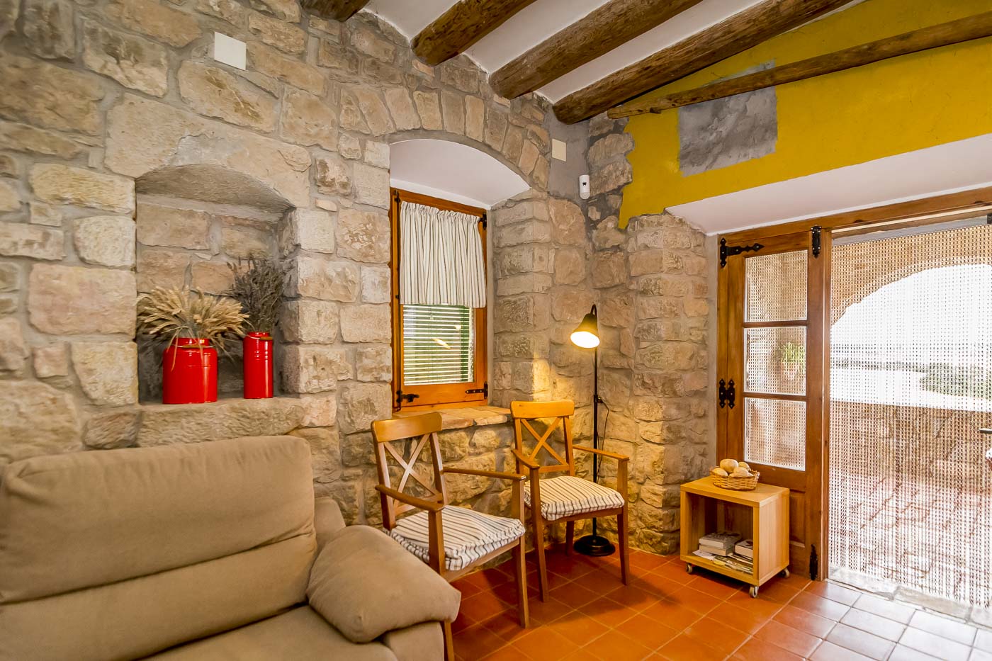 Doors to covered terrace